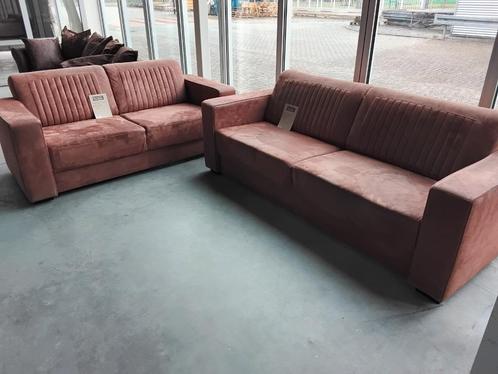 Bankstel microvezel VERKOCHT!, Huis en Inrichting, Banken | Bankstellen, Nieuw, Stof, Overige materialen, Ophalen