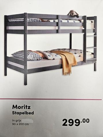 NIEUW IN DOOS Stapelbed Moritz grijs beschikbaar voor biedingen