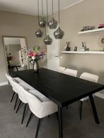 Zwarte Eettafel 220x100cm - Den Bosch, Ophalen, Gebruikt, 200 cm of meer, 50 tot 100 cm