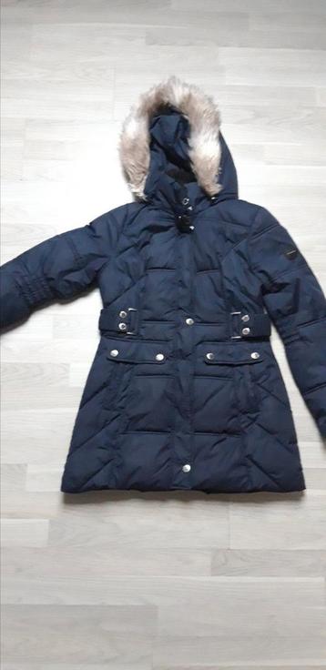 Winterjas blauw Halifax traders maat M afneembaar capuchon beschikbaar voor biedingen