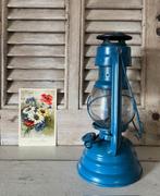 Metaloglobus nr. 104E blauwe lantaarn stormlamp, Antiek en Kunst, Ophalen of Verzenden