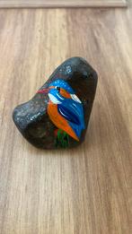 Beschilderde steen ijsvogel, Ophalen of Verzenden