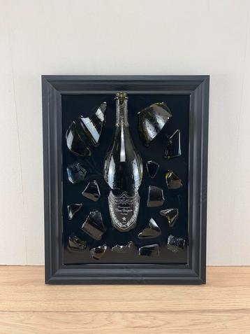 Unieke Bottle Art - Dom Perignon Vintage - 30x40 cm