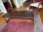 Unieke Antieke / Vintage Salontafel uit Peru - Met Handgesne, Ophalen, Gebruikt, 100 tot 150 cm, 50 tot 100 cm