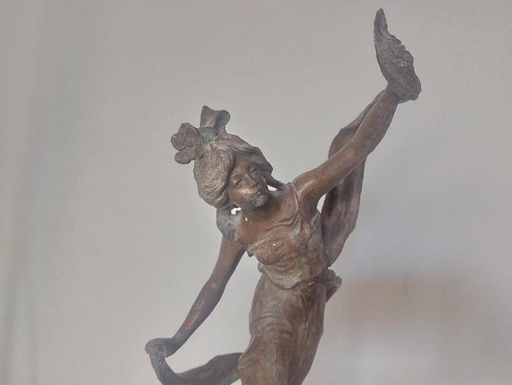 Jugendstil Art noveau figuur Secession zink/tin geen brons, Antiek en Kunst, Antiek | Koper en Brons, Ophalen of Verzenden