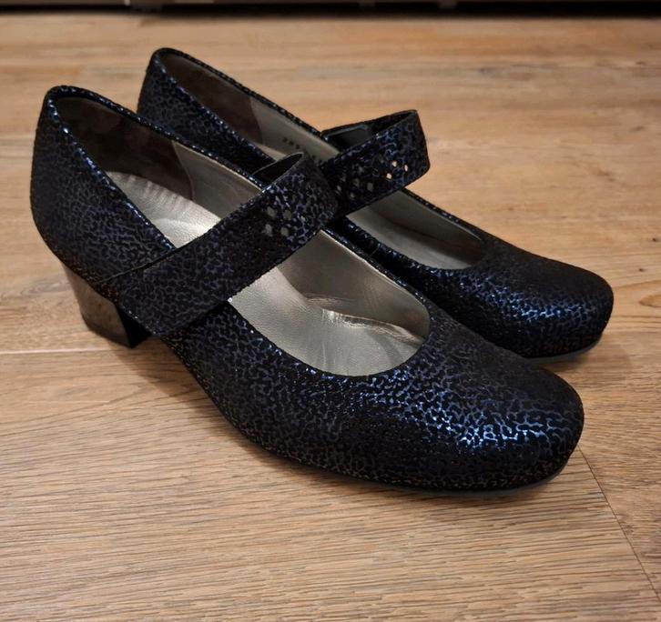 Durea hakschoenen maat 38 / 5 H, Kleding | Dames, Schoenen, Zo goed als nieuw, Schoenen met lage hakken, Blauw, Ophalen of Verzenden