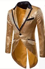 Pailletten goud glitter jacket jasje blazer colbert XL Nieuw, Carnaval, Ophalen of Verzenden, Kleding, Maat 56/58 (XL)