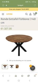 Ronde eikenhouten eettafel - diameter 140cm, Huis en Inrichting, Rond, Ophalen of Verzenden, Zo goed als nieuw, 100 tot 150 cm