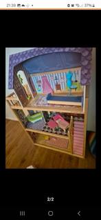 Poppenhuis Barbie met Meubels - Sint/Kerst, Ophalen of Verzenden