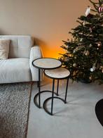 Set bijzettafeltjes, Huis en Inrichting, Minder dan 55 cm, Gebruikt, Metaal of Aluminium, Rond