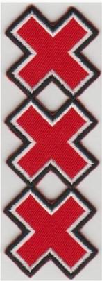 XXX Amsterdam stoffen opstrijk patch embleem #2, Verzamelen, Ophalen of Verzenden, Nieuw, Shirt