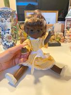 Vintage bruin popje zoals op foto’s, Verzamelen, Poppen, Ophalen of Verzenden, Gebruikt, Pop