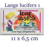 A4 luciferdoos long match extra lange aardgaslucifers, Verzamelen, Rookartikelen, Aanstekers en Luciferdoosjes, Ophalen of Verzenden