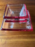 Leonardo schalen, accentkleur rood, Ophalen of Verzenden, Minder dan 50 cm, Rood, Glas