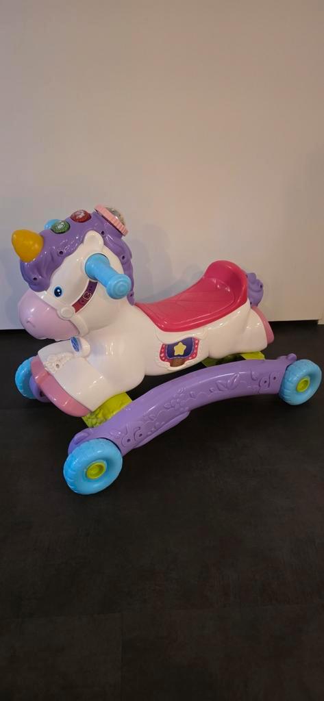 VTech Hobbel en Speel Eenhoorn, Kinderen en Baby's, Speelgoed | Buiten | Voertuigen en Loopfietsen, Zo goed als nieuw, Loopvoertuig
