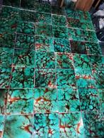 36 stuks Antieke wandtegels schildpad decor groen/bruin, Antiek en Kunst, Ophalen
