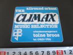 sticker Oud Gastel Toine Broos CLIMAX The allround orkest, Ophalen, Zo goed als nieuw, Bedrijf of Vereniging