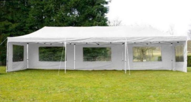 Profi Easy-Up Vouwpaviljoen/Vouwtent/Partytent 3x9m Wit, Tuin en Terras, Partytenten, Nieuw, Partytent, 8 meter of meer, Opvouwbaar