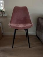 Roze Kuipstoel met Zwarte Poot, Huis en Inrichting, Stoelen, Ophalen, Overige kleuren, Zo goed als nieuw, Metaal