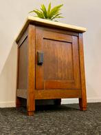 Antiek eiken Art Deco kastje marmer, Huis en Inrichting, Gebruikt, Minder dan 45 cm, Ophalen of Verzenden, Nvt