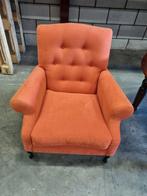 zalm kleur fauteuil  made in Holland, Ophalen, Gebruikt, 75 tot 100 cm, 50 tot 75 cm