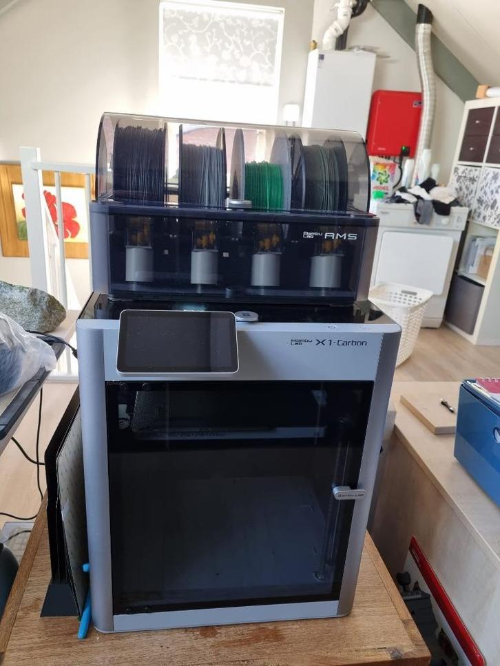 Bambu X1C 3D Printer Compleet met AMS, Computers en Software, 3D Printers, Zo goed als nieuw, Ingebouwde Wi-Fi, Ophalen