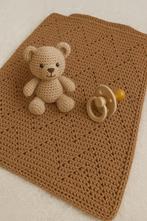Handgemaakte wollen babydeken – Wiegdeken of kinderwagendeke, Kinderen en Baby's, Ophalen of Verzenden, Nieuw, 70 tot 85 cm, Deken