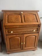 Vintage Secretaire te Koop - Goudkleurig Beslag, Huis en Inrichting, Kasten | Secretaires, Ophalen, Gebruikt