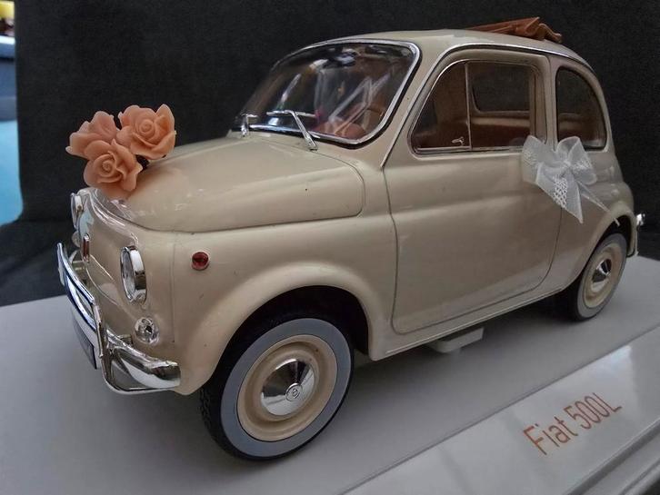 Fiat 500L "Wedding Pack" Norev 1:18, Hobby en Vrije tijd, Modelauto's | 1:18, Nieuw, Auto, Ophalen of Verzenden
