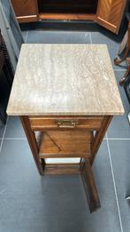 Antieke badkamer kastje, met marmeren blad, Ophalen
