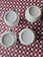 KERSTBALLEN, voor foto, wit, onbreekbaar 4 st. 6,5 cm, Diversen, Ophalen, Zo goed als nieuw