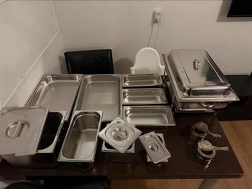 Complete chafing dish set + GN bakken – €115 beschikbaar voor biedingen