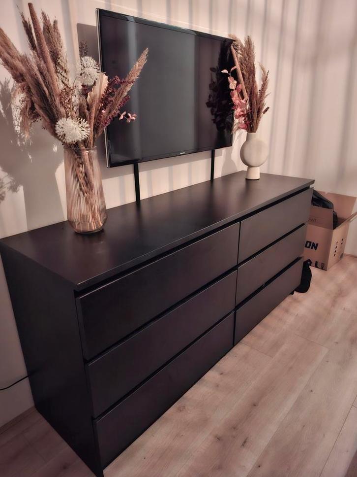 Jysk Ladekast Zwart - Stijlvol en praktisch!, Huis en Inrichting, Kasten | Dressoirs, Gebruikt, 50 tot 100 cm, 25 tot 50 cm, Met lade(s)