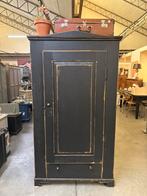 Brocante kledingkast / garderobekast / eendeurskast, Huis en Inrichting, Kasten | Overige, Ophalen, Studio Larilo, Studiolarilo@gmail.com