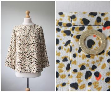 Vanilia - mooie creme top met print / maat S beschikbaar voor biedingen