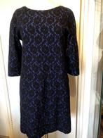 VANILIA blauwe jurk met zwart kant maat 38 lange mouw, Kleding | Dames, Maat 38/40 (M), Blauw, Vanilia, Ophalen of Verzenden