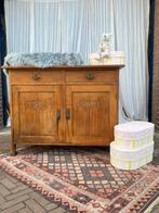 Mooie brocante eiken commode, Ophalen, 50 tot 70 cm, 90 tot 105 cm, 100 cm of meer