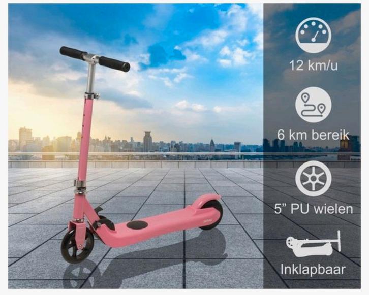 Elektrische kinder step – 12 km/u, ideaal voor kids, Fietsen en Brommers, Steps, Zo goed als nieuw, Elektrische step (E-scooter)