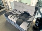 Palletkussen Set 3-delig Lichtgrijs, Tuin en Terras, Tuinmeubel-accessoires, Ophalen, Gebruikt