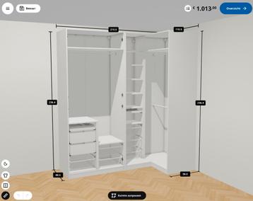 IKEA PAX kast hoek 236x210x110 - afbeelding 6