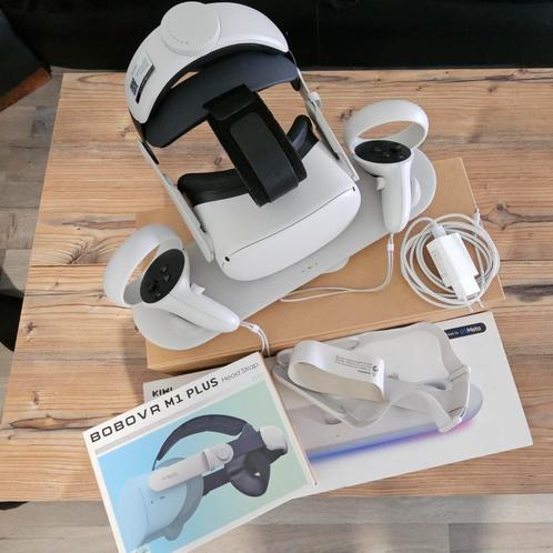 Meta quest 2 128gb plus extras, Spelcomputers en Games, Virtual Reality, Zo goed als nieuw, Overige platformen, VR-bril, Ophalen