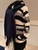Grof Gebreid Vest met Capuchon, Ophalen of Verzenden, Zo goed als nieuw, Maat 38/40 (M), Blauw