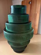 Pols Potten Vaas Groen Glas - 31 cm Hoog, Ophalen, Minder dan 50 cm, Groen, Glas