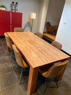 Complete set eetkamer tafel en nieuwe stoelen, Huis en Inrichting, Tafels | Eettafels, 50 tot 100 cm, Rechthoekig, Zo goed als nieuw