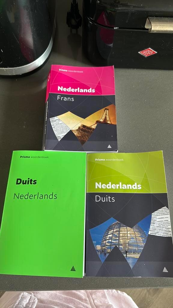 Woordenboeken Nederlands-Frans, Nederlands-Duits, Duits-Nede, Boeken, Woordenboeken, Zo goed als nieuw, Nederlands, Prisma of Spectrum