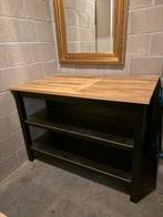 VADHOLMA Keukeneiland, zwart/eiken, 126x79x90 cm €599.-, Ophalen, Gebruikt, 100 tot 150 cm, 75 cm of meer
