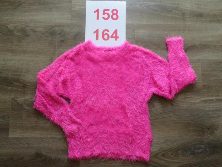 Roze "fluffy" trui in maat 158-164, Kinderen en Baby's, Kinderkleding | Maat 158, Zo goed als nieuw, Meisje, Trui of Vest, Ophalen
