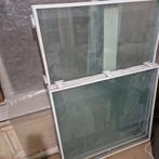 6x Voorzetramen scharnierend inclusief houten frame, Ophalen, Gevelraam of Ruit, Gebruikt, 80 tot 120 cm