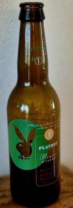 oude lege fles PLAYBOY premium pils collector's item Kroon, Ophalen of Verzenden, Zo goed als nieuw, Flesje(s), Overige merken
