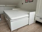 Ikea uitschuif bed., Ophalen, Eenpersoons, Wit, Zo goed als nieuw